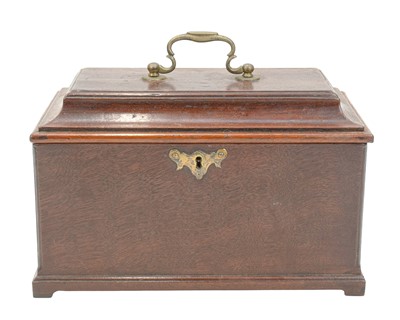 Lot 17 - A George III mahogany tea caddy.