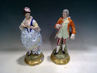 Lot 35 - Two German Porcelain Figures. One is marked...