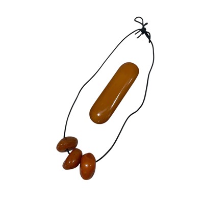 Lot 160 - Believed to be African Amber trade beads with...