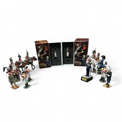 Lot 173 - A collection of lead figures, including a...