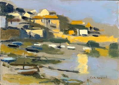 Lot 383 - Ken HOWARD RA Mousehole Evening Oil on canvas...