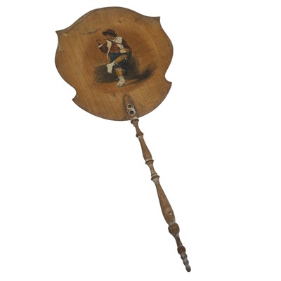 Lot 176 - Antique 19th-century wooden painted Face...