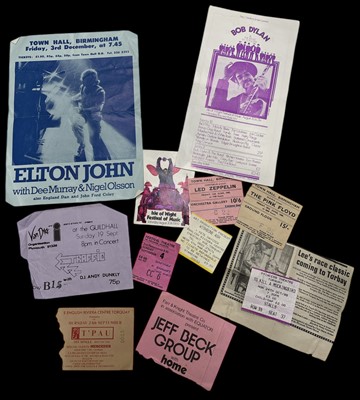 Lot 30 - Vintage concert/show tickets and flyers; Led...