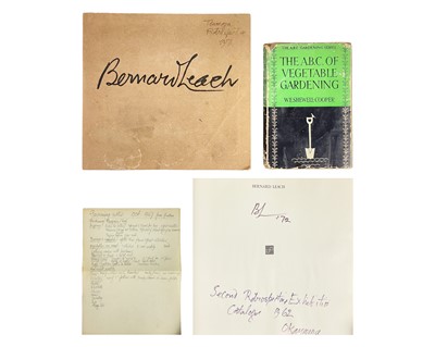 Lot 177 - (Manuscript) Bernard Leach