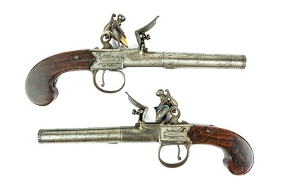 Lot 118 - A pair of 59 bore flintlock pocket pistols, by Jackson, London.
