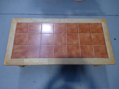 Lot 78 - A Tile Top Coffee Table. The Table is 43cm...