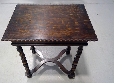 Lot 25 - An Oak Occasional Table. With a Pie-crust Top...