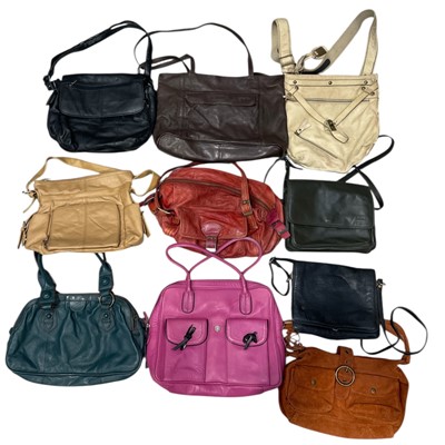 Lot 59 - Ten Leather shoulder bags by assorted fashion...