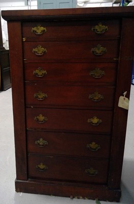 Lot 13 - A Mahogany Wellington Chest. With a Lock and...