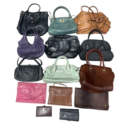 Lot 47 - Nine leather handbags with three clutch bags...
