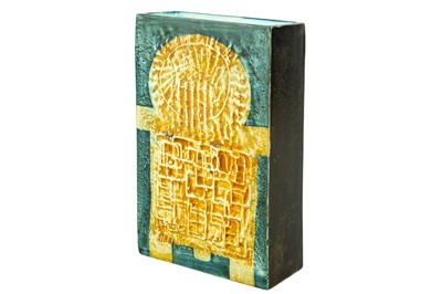 Lot 224 - A Troika St Ives Stove Man slab vase.