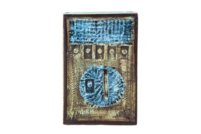 Lot 224 - A Troika St Ives Stove Man slab vase.