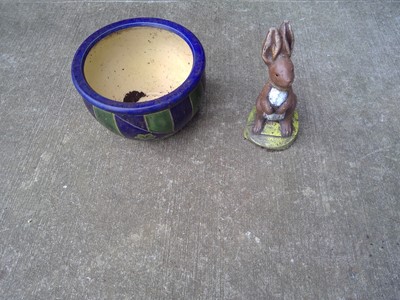 Lot 69 - A 30cm diameter Ceramic Planter and a Cast...