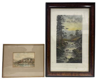Lot 63 - A T Fisher, 'Tintern Abbey', watercolour,...