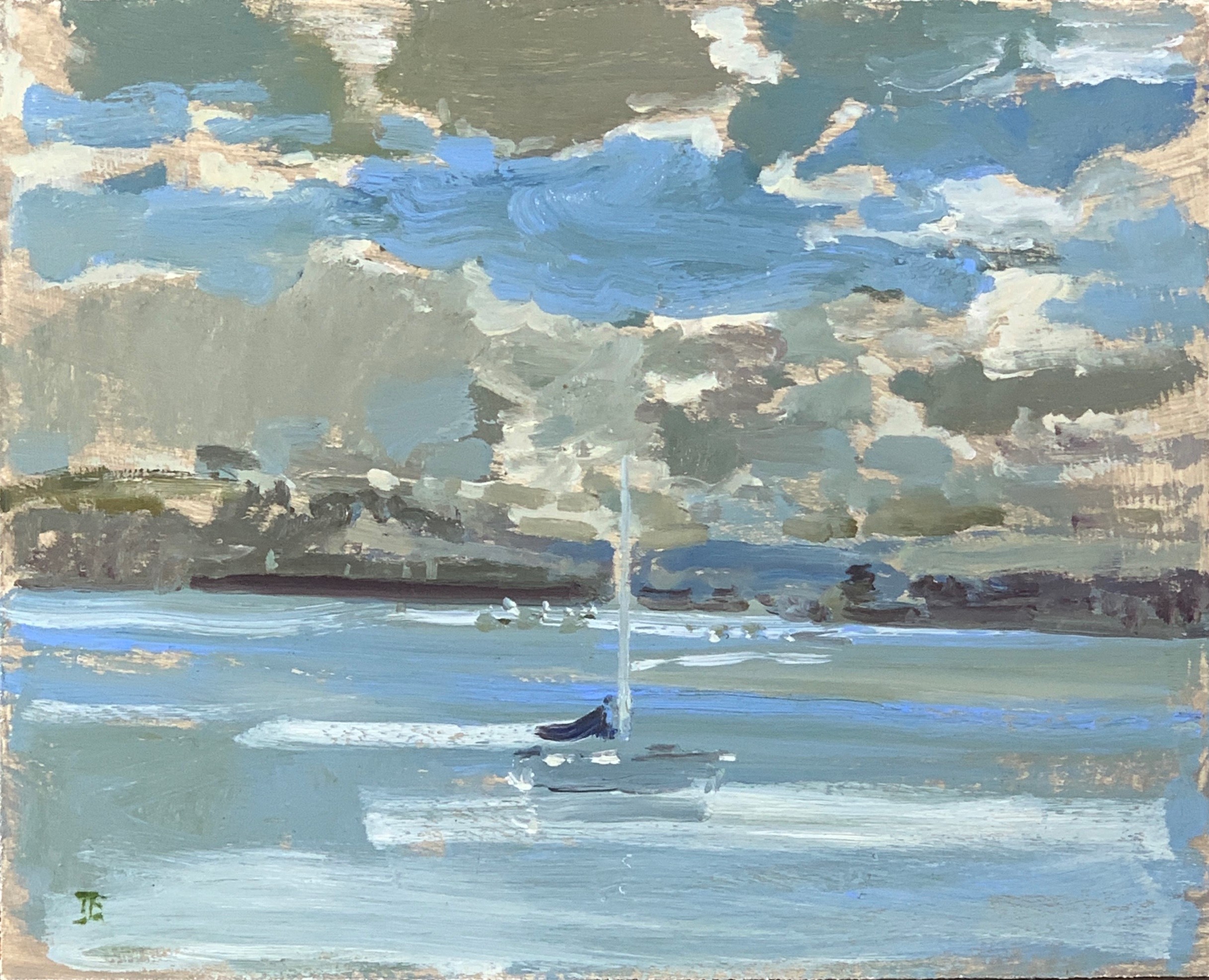 Tom Coates Rural Lot 391 - Tom COATES (1941) At Anchor Oil on board