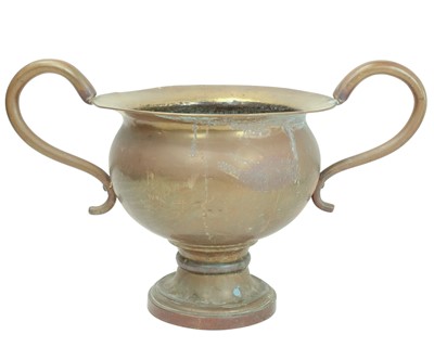 Lot 802 - An oversized brass two handled urn or vase.