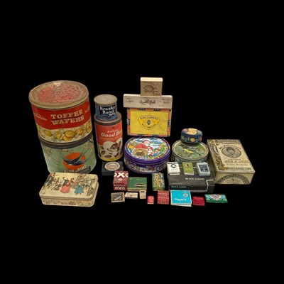 Lot 81 - A collection of vintage advertising tins and...