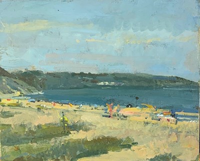 Lot 395 - Tom COATES (1941) Towards St Ives Oil on board...