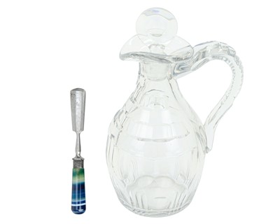 Lot 276 - A Georgian cut glass jug and stopper.