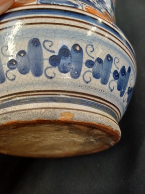 Lot 766 - An early tinglazed albarello or drug jar.