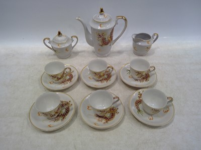 Lot 88 - A Japanese Geisha Dragon Teaset.