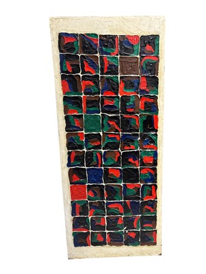 Lot 84 - Abstract wall hanging art, acrylic on a chunky...