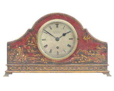 Lot 894 - A chinoiserie mantel clock.