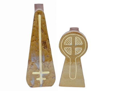 Lot 236 - Nigel COUCH Two terracotta vases.