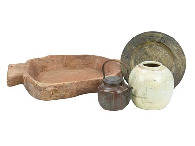 Lot 416 - An Indian Parat wooden bowl.