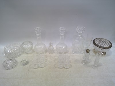 Lot 110 - Crystal and Glass, Decanters, Bowls, Glasses,...