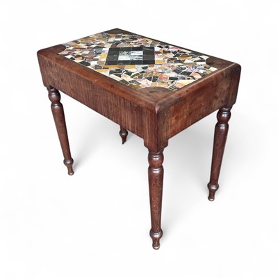 Lot 37 - An Edwardian stone specimen table, 58cm wide,...