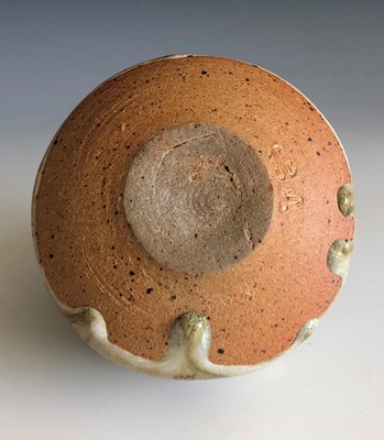 Lot 407 - A Janet Leach vase, the ash glazed body with...