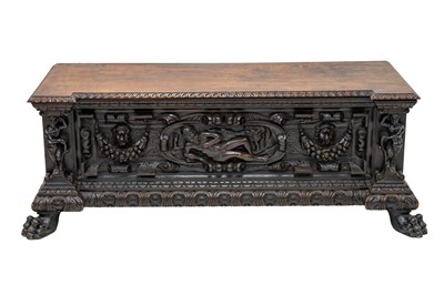 Lot 651 - An Italian walnut cassone.