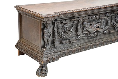 Lot 651 - An Italian walnut cassone.
