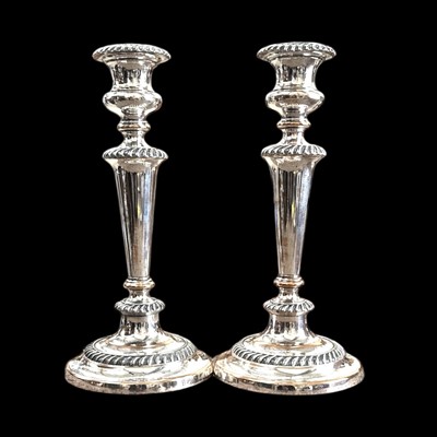 Lot 128 - A pair of silver-plated over copper...