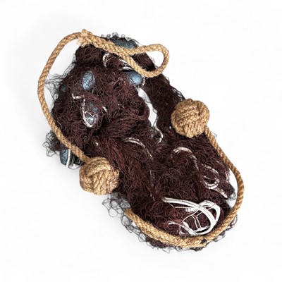 Lot 132 - Two decorative monkey fist knots and a fishing...