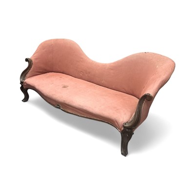Lot 33 - A Victorian double-ended chaise longue, 200cm...