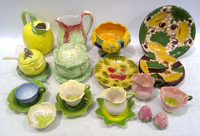 Lot 151 - A collection of Continental ceramics in a...