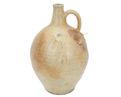 Lot 628 - A large English salt glazed wine jug or flagon.