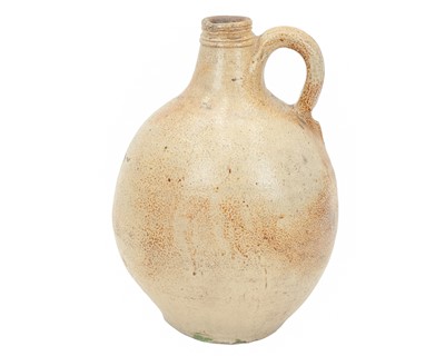 Lot 624 - An English salt glazed wine jug or flagon.