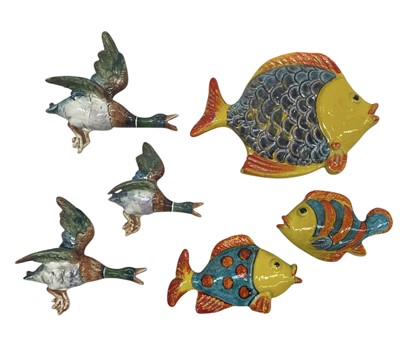 Lot 27 - A set of three ceramic Flying Ducks made in...