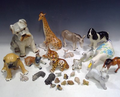 Lot 158 - A Russian Ceramic Giraffe, a Beswick Donkey, a...