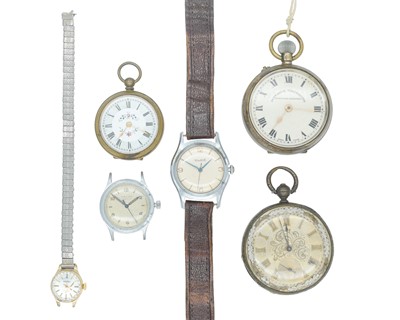 Lot 1132 - A collection of pocket and wrist watches.