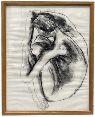 Lot 175 - Julia WALKER (XX), 'Nude Figure', charcoal on...