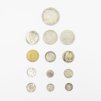 Lot 180 - GB - A selection of silver coinage, William III to George V.