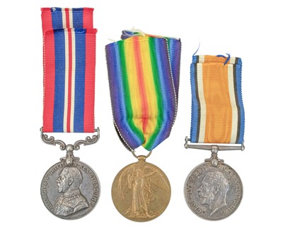 Lot 181 - A Great War MM medal trio to 500075 Sgt W Richardson, Canadian Engineers.