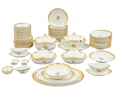Lot 274 - A Royal Copenhagen 'Golden Basket' pattern porcelain dinner service.