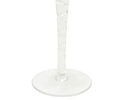 Lot 290 - A set of eight Jasper Conran for Stuart Crystal 'Aura' pattern champagne flutes.
