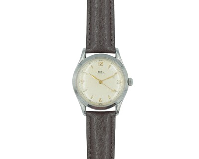 Lot 1015 - EBEL - A stainless steel gentleman's automatic dress wristwatch, circa 1940.