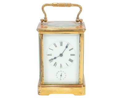 Lot 884 - A French carriage alarm clock.